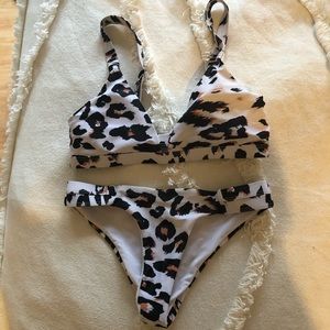 Cheetah print bikini set